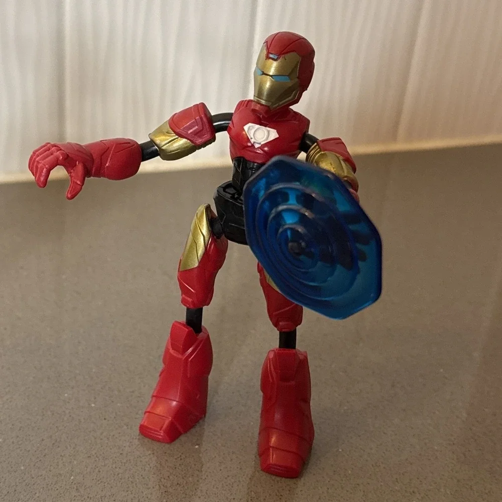 Lot 3 Hasbro Bend Flex Marvel Avengers Iron Man Black Panther Ice Action Figure
